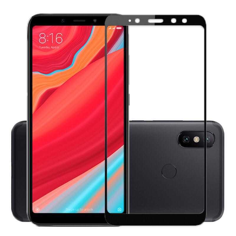 Xiaomi Redmi S2 Zore Kenarları Kırılmaya Dayanıklı Cam Ekran Koruyucu - Siyah