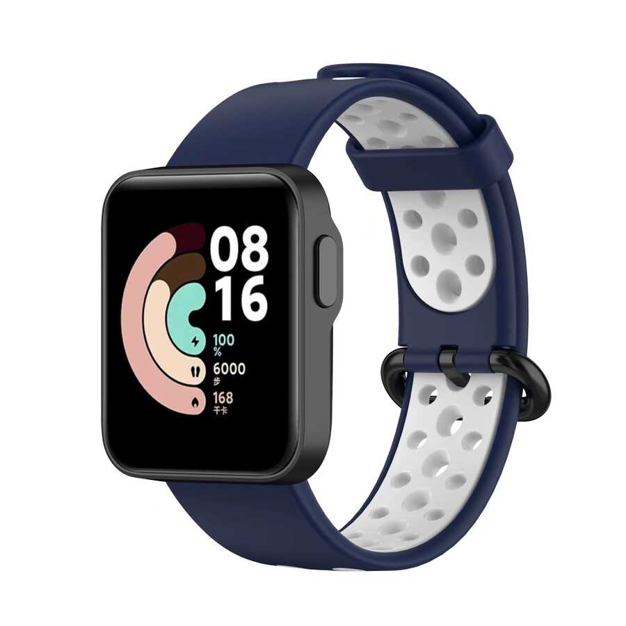 Xiaomi Redmi Watch 2 Lite KRD-02 Silikon Kordon - Mavi-Beyaz