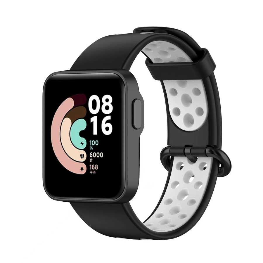 Xiaomi Redmi Watch 2 Lite KRD-02 Silikon Kordon - Siyah-Beyaz
