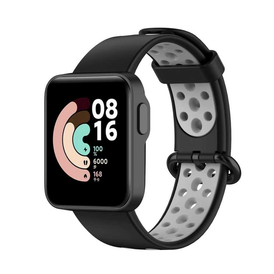 Xiaomi Redmi Watch 2 Lite KRD-02 Silikon Kordon - Siyah-Gri