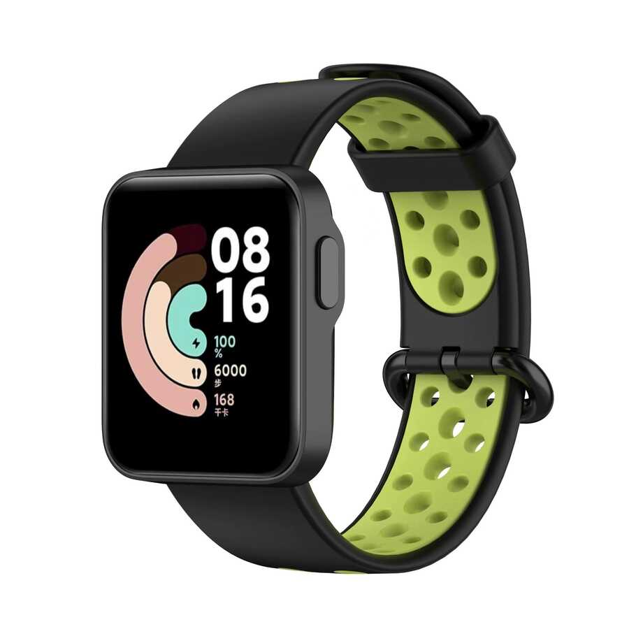 Xiaomi Redmi Watch 2 Lite KRD-02 Silikon Kordon - Siyah-Yeşil