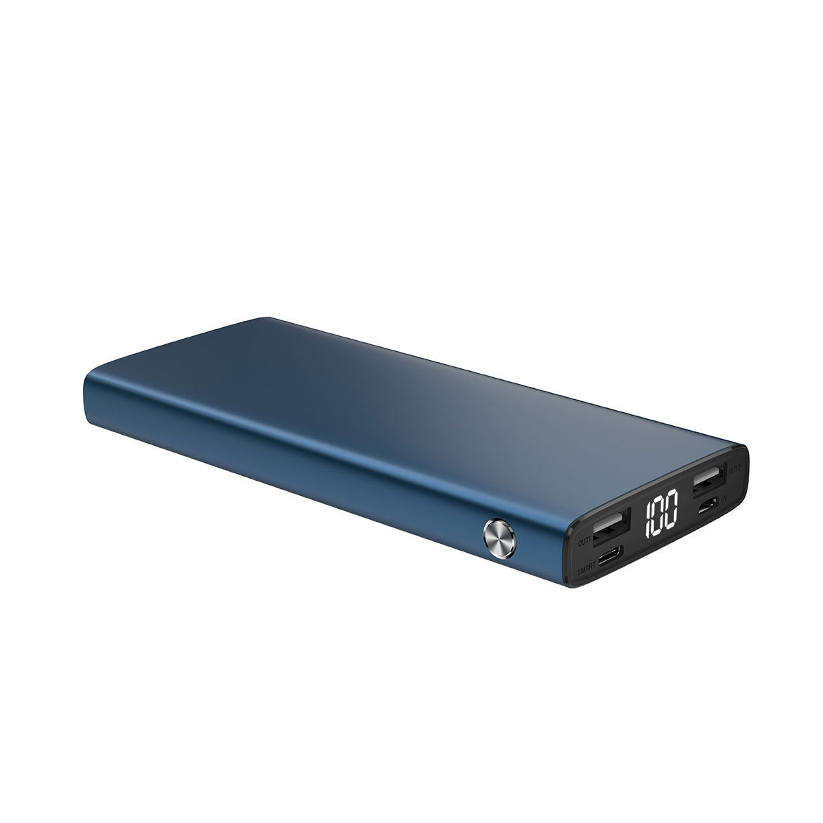 Xipin PX701-Q Hızlı Şarj Özellikli Dijital Ekran Göstergeli Dual USB Taşınabilir Powerbank 10000mAh - Mavi