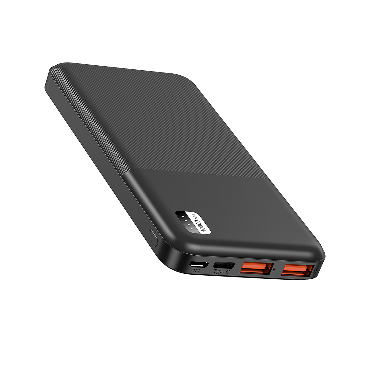 Xipin PX721 Hızlı Şarj Özellikli LED Işık Göstergeli Dual USB Taşınabilir Powerbank 10000mAh - Siyah