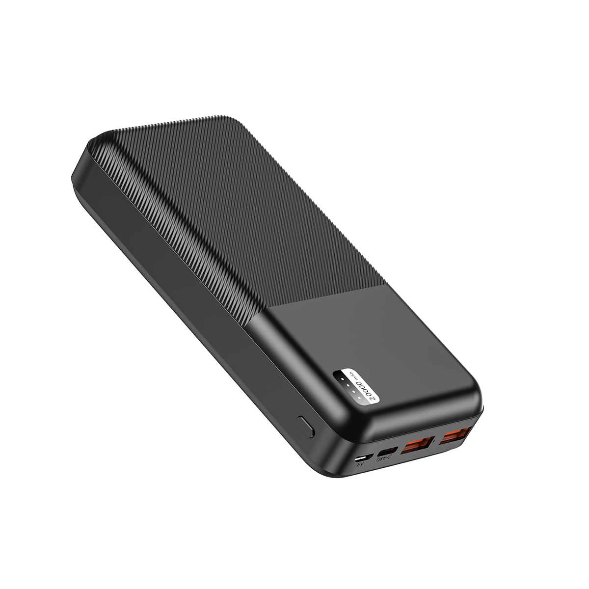Xipin PX722 Hızlı Şarj Özellikli LED Işık Göstergeli Dual USB Taşınabilir Powerbank 20000mAh - Siyah