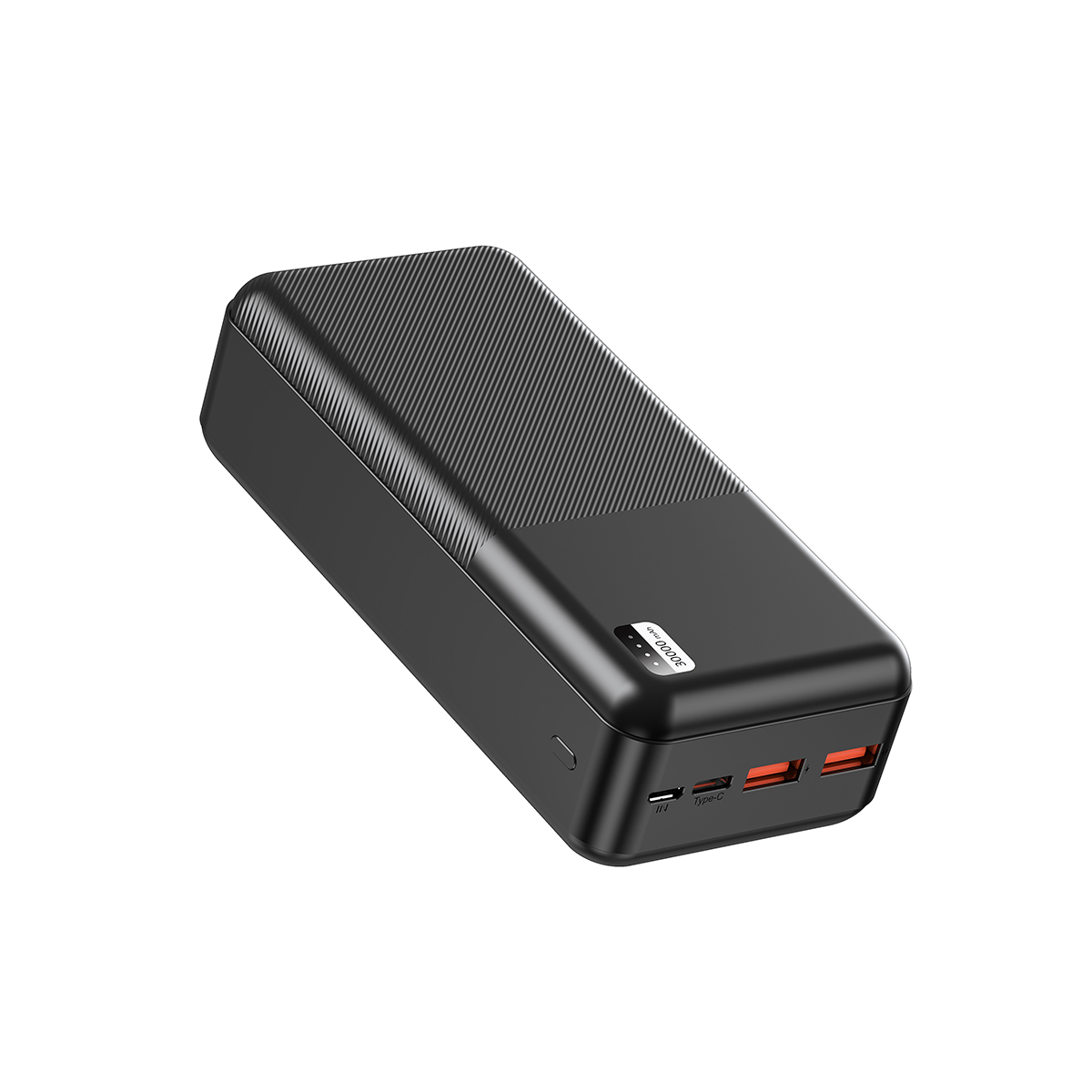 Xipin PX723 Hızlı Şarj Özellikli LED Işık Göstergeli Dual USB Taşınabilir Powerbank 30000mAh - Siyah
