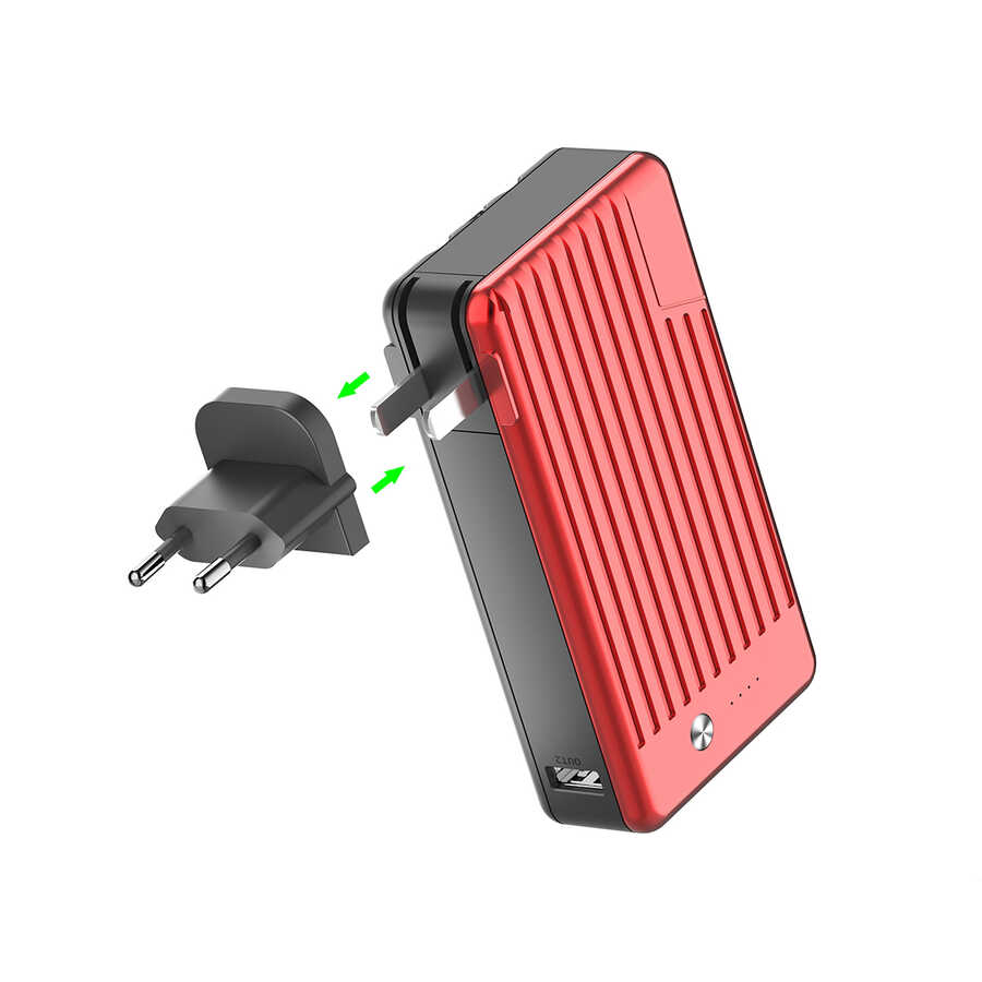 Xipin T106 10000 Mah Powerbank - Kırmızı