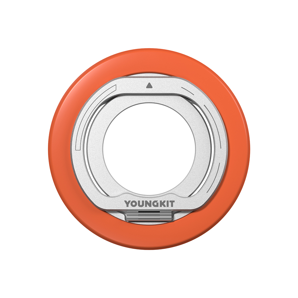 Youngkit Magnetik 360 Derece Dönebilen Dual Fold Rotating Serisi Parmak Ring Stand - Turuncu