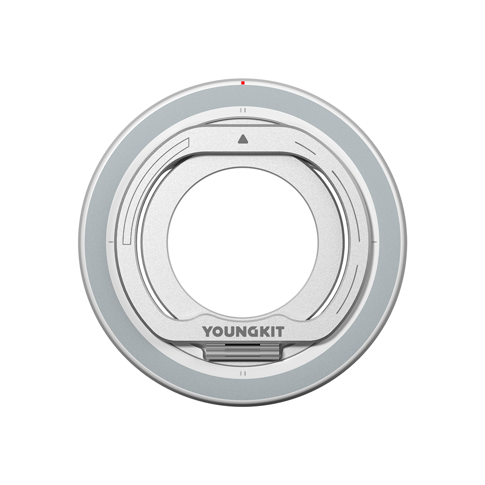 Youngkit Magnetik 360 Derece Dönebilen Dual Fold Rotating Serisi Parmak Ring Stand - Gümüş