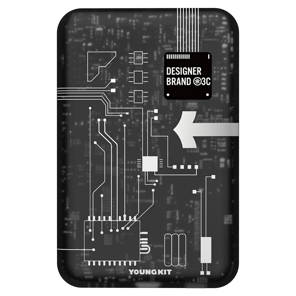 Youngkit Tech Hızlı Şarj Özellikli Wireless Powerbank 15W 5000mAh - Siyah