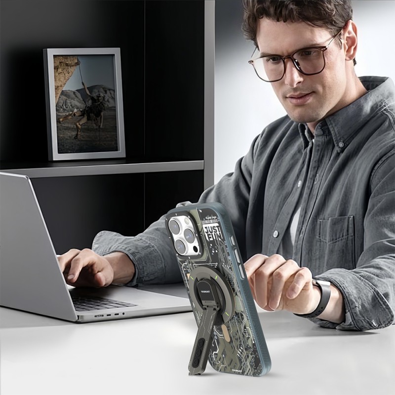 Youngkit Technology Serisi Telefon ve Tabletler için Magnetik Ring Stand - 26