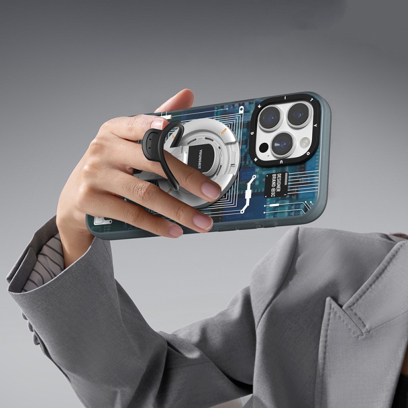 Youngkit Technology Serisi Telefon ve Tabletler için Magnetik Ring Stand - 32