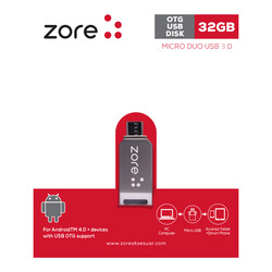 Zore 3.0 Micro Metal OTG 32 GB - Thumbnail