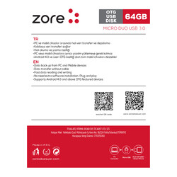 Zore 3.0 Micro Metal OTG 64 GB - Thumbnail