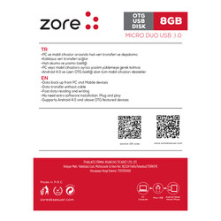 Zore 3.0 Micro Metal OTG 8 GB - Thumbnail