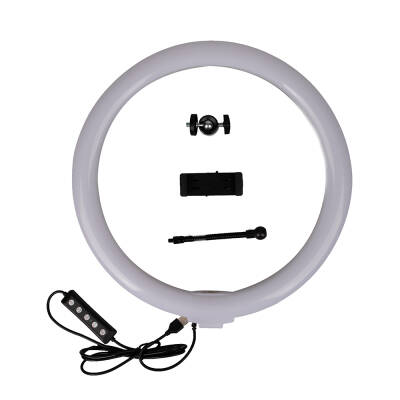 Zore 3D-36 36cm Canlı Yayın ve Ambiyans RGB Led Ring Light - Zore