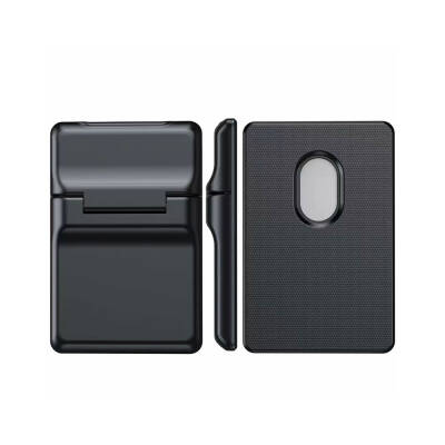 Zore CRD-05 Simple Design 2 Chamber PU Magnetic Stand Card Holder - Zore