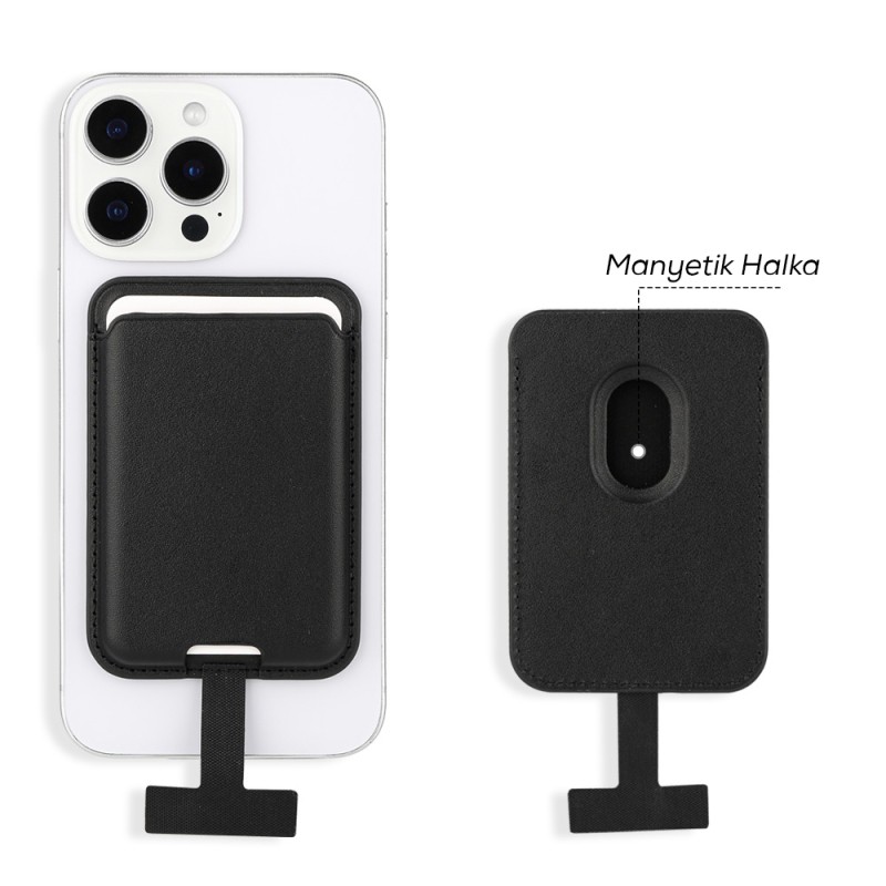 Zore CRD-09 Magnetic Internal Charging Socket Apparatus PU Leather Card Holder - 13