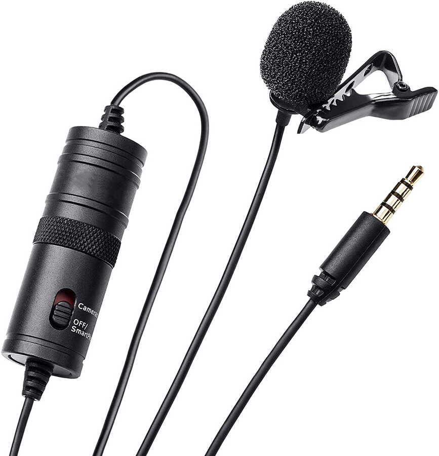 Zore DC-C1 Canlı Yayın Yaka Mikrofon - Siyah