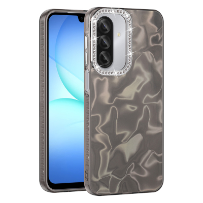 Zore Esila Galaxy A57 Case with Airbag and Shiny Stone Detail Design. - Zore