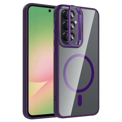 Zore Etro Case for Galaxy A57 with Stand and Free Camera Lens - Zore