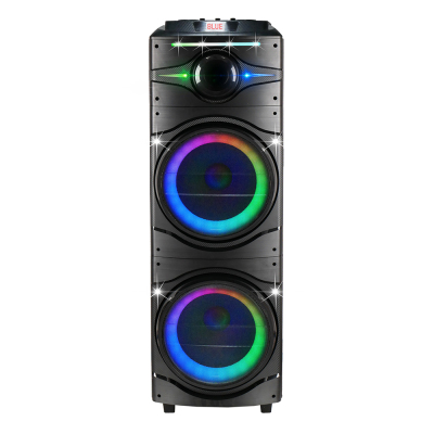 Zore GD-2016 Dijital LED Göstergeli FM Radyolu Mikrofonlu RGB TWS Çift 12 inç Stereo Bass Kablosuz Karaoke Hoparlör - Zore