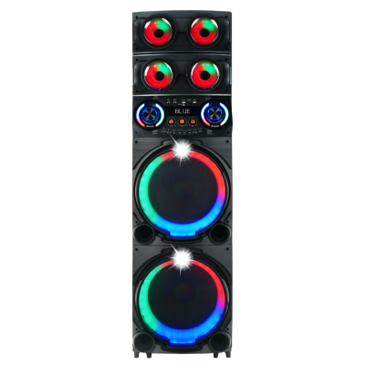 Zore GD-2126 Dijital LED Göstergeli FM Radyolu Mikrofonlu RGB TWS Çift 12 inç Stereo Bass Kablosuz Karaoke Hoparlör - Zore