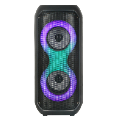 Zore GD-2413 RGB TWS Dual 4 inch Stereo Bass Wireless Speaker with FM Radio - Zore
