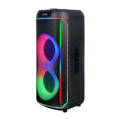 Zore GD-2606 Dijital LED Göstergeli FM Radyolu Mikrofonlu RGB TWS Çift 6.5 inç Stereo Bass Kablosuz Karaoke Hoparlör - Zore