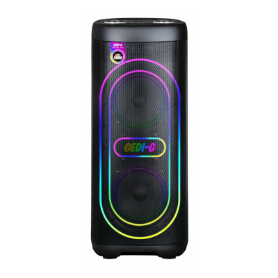Zore GD-2611 Dijital LED Göstergeli Mikrofonlu RGB TWS Çift 6.5 inç Stereo Bass Kablosuz Karaoke Hoparlör - Zore