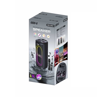 Zore GD-2611 Dijital LED Göstergeli Mikrofonlu RGB TWS Çift 6.5 inç Stereo Bass Kablosuz Karaoke Hoparlör - 2
