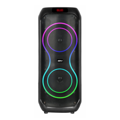 Zore GD-2801 Dijital LED Göstergeli Mikrofonlu RGB TWS Çift 8 inç Stereo Bass Kablosuz Karaoke Hoparlör - Zore