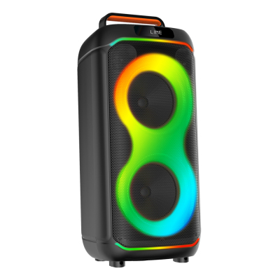 Zore GD-2823 Dijital LED Göstergeli FM Radyolu Mikrofonlu RGB TWS Çift 8 inç Stereo Bass Kablosuz Karaoke Hoparlör - Zore