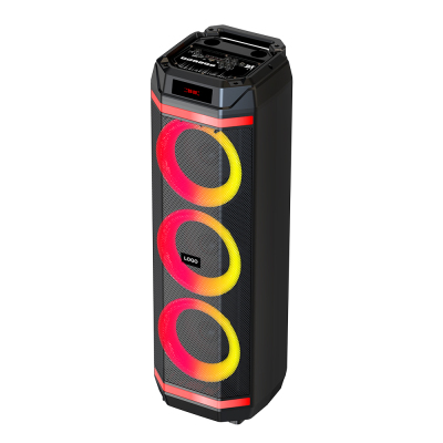 Zore GD-2889 Dijital LED Göstergeli Mikrofonlu RGB Üçlü 8 inç Stereo Bass Kablosuz Karaoke Hoparlör - Zore