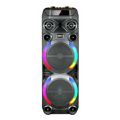 Zore GD-2897 Dijital LED Göstergeli Mikrofonlu RGB TWS Çift 8 inç Stereo Bass Kablosuz Karaoke Hoparlör - Zore