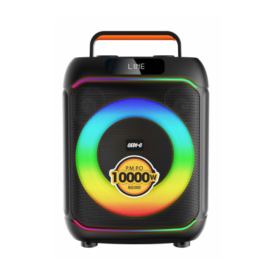 Zore GD-695 Dijital LED Göstergeli Mikrofonlu RGB TWS 6.5 inç Stereo Bass Kablosuz Karaoke Hoparlör - Zore