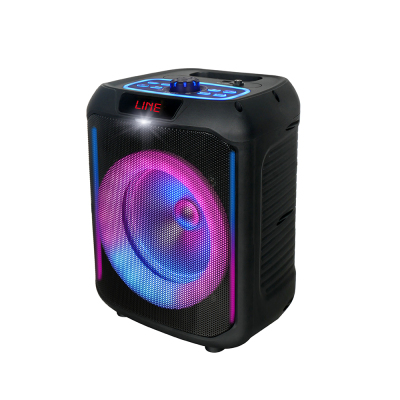 Zore GD-907 Dijital LED Göstergeli FM Radyolu Mikrofonlu RGB TWS 8 inç Stereo Bass Kablosuz Karaoke Hoparlör - Zore