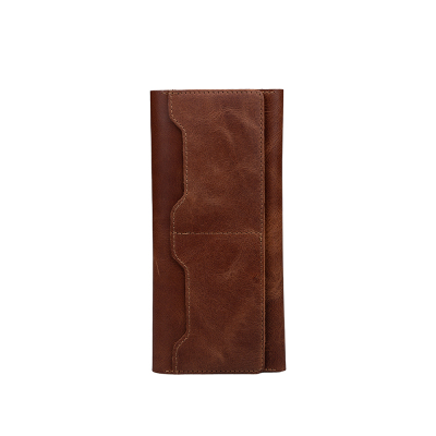 Zore Genuine Leather Universal 10 Card Slot Magnetic Phone Compartment Wallet - Zore