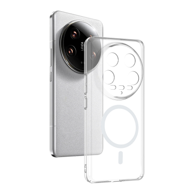 Zore London Transparent Hard PC Case with Camera Protection and M-Safe Charging Feature for Xiaomi Mi 14 Ultra - Zore