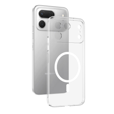 Zore London Transparent Hard PC Case with Camera Protection and M-Safe Charging for Tecno Spark 50 Pro - 1