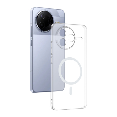 Zore London Transparent Hard PC Case with Camera Protection and M-Safe Charging for Xiaomi Poco F7 Pro - Zore