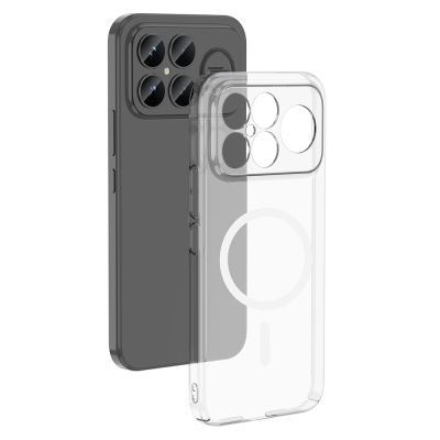 Zore London Transparent Hard PC Case with Camera Protection and M-Safe Charging for Xiaomi Poco F8 Ultra - Zore