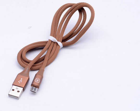 Zore Metal Uçlu 8600 Micro Usb Kablo - Kahverengi