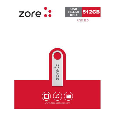 Zore Metal USB 2.0 Flash Disk 512GB - Zore