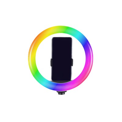 Zore MJ20 RGB Light 8 inch Light Phone Holder Ring Light - 3