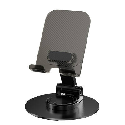 Zore MS-14 Portable Foldable 360 ​​Rotatable Carbon Steel Designed Phone and Tablet Stand - Zore