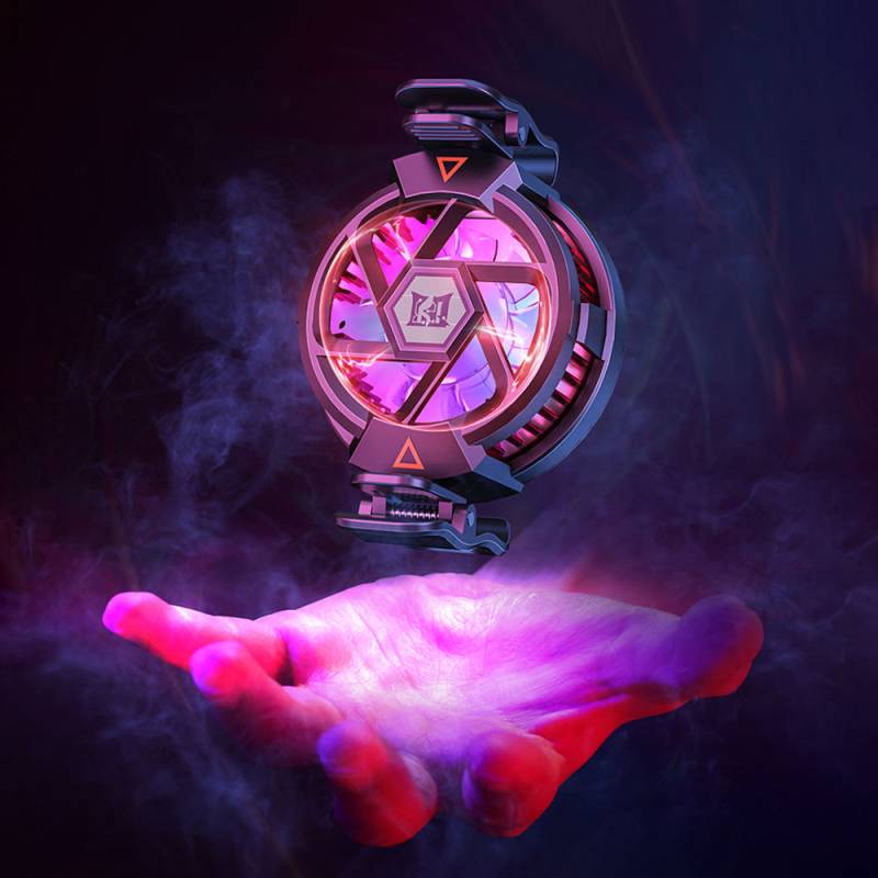 Zore N5 Magnetik Yapıştırmalı 10W TEC Soğutma Sistemli RGB Işıklı Telefon Soğutucu Fan - 2