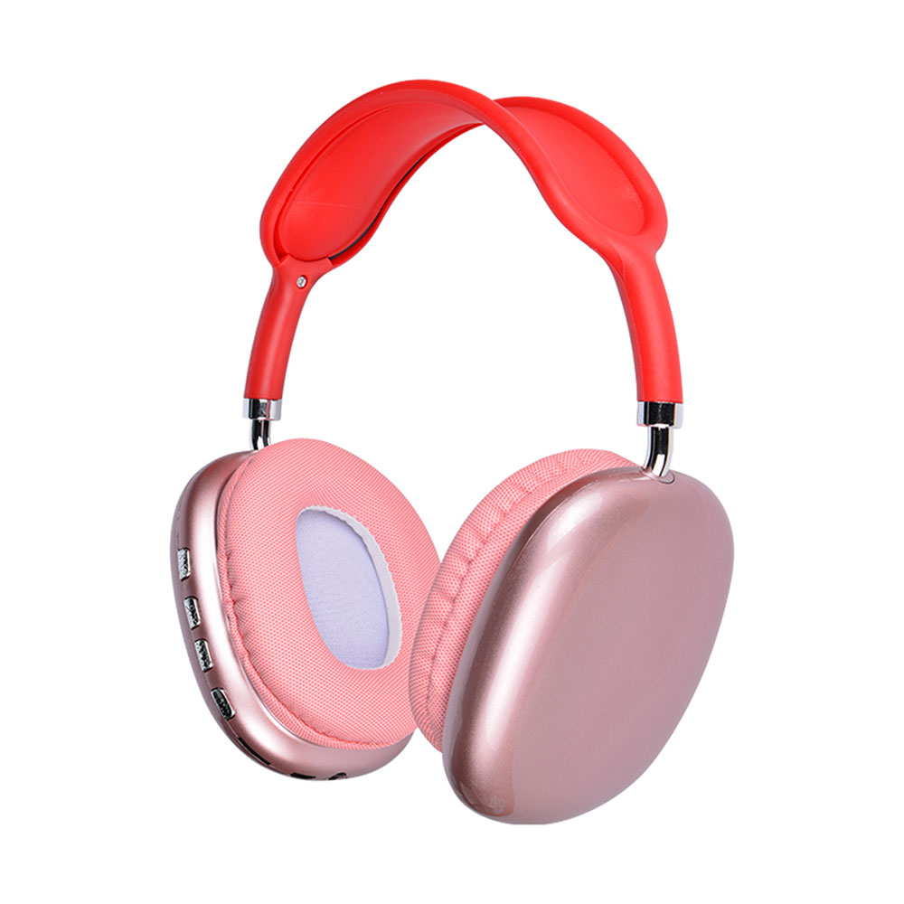 NXXA P9 Hi-Fi Ses Kalitesi Ayarlanabilir ve Katlanabilir Kulak Üstü Bluetooth Kulaklık-Kırmızı