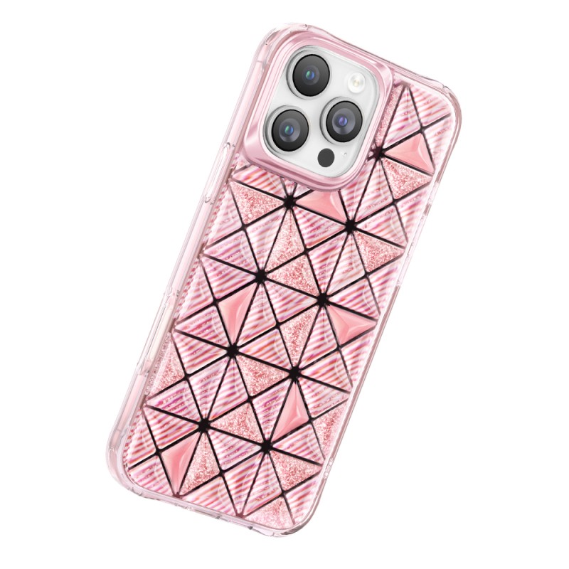 Zore Paris Kairo TPU Case for Apple iPhone 16 Pro Max – 3D Ice Block Pattern - 3