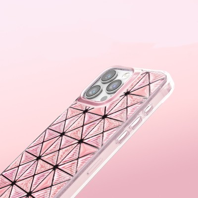 Zore Paris Kairo TPU Case for Apple iPhone 16 Pro Max – 3D Ice Block Pattern - 4