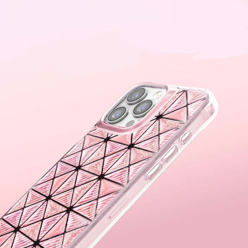 Zore Paris Kairo TPU Case for Apple iPhone 16 Pro Max – 3D Ice Block Pattern - 4